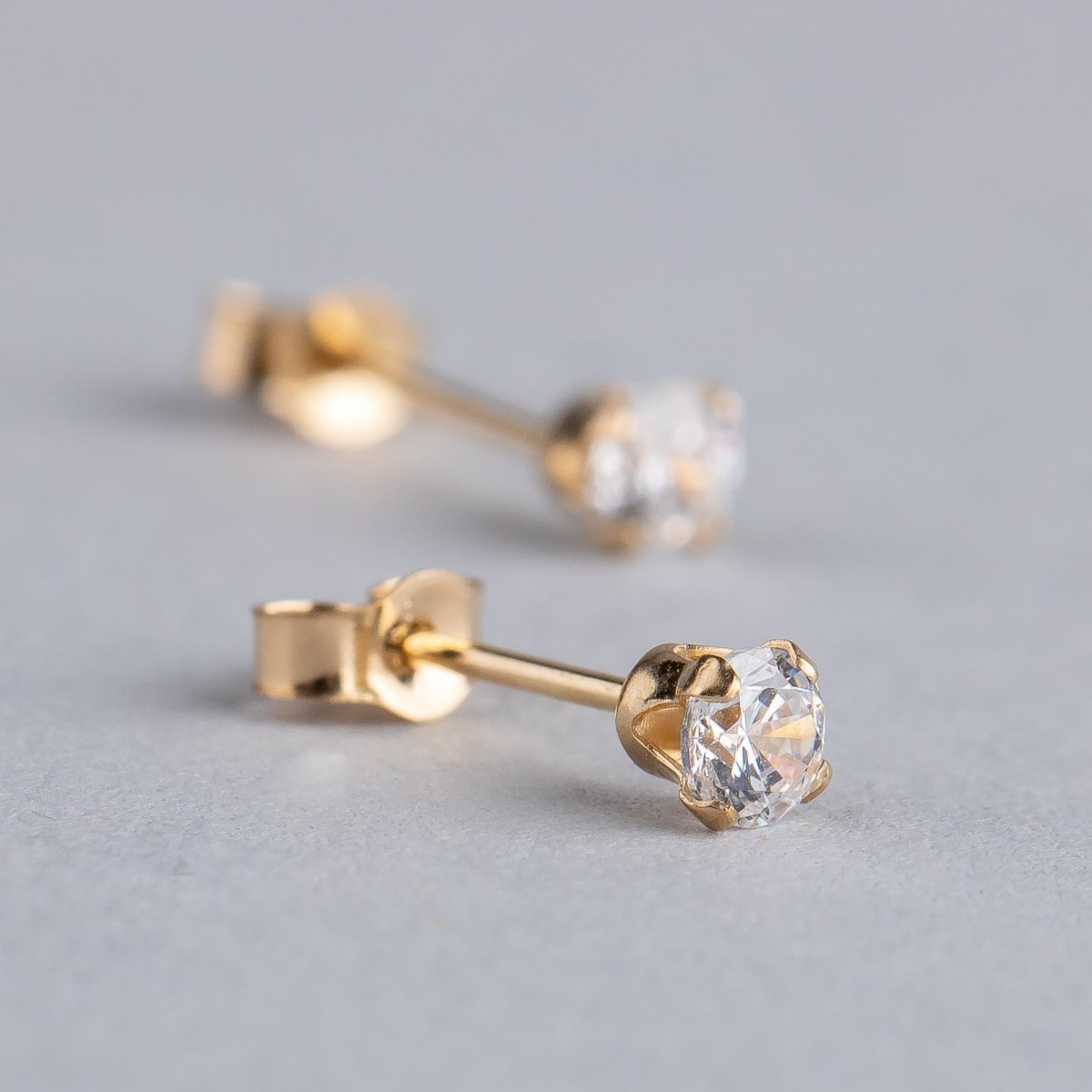 Tiny Birthstone Gemstone Stud Earrings - Melanie Golden Jewelry - birth month, birthmonth, earrings, stud, stud earrings