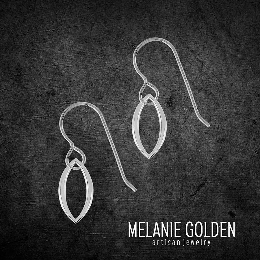 Tiny Leaf Petal Dangle Earrings - Melanie Golden Jewelry