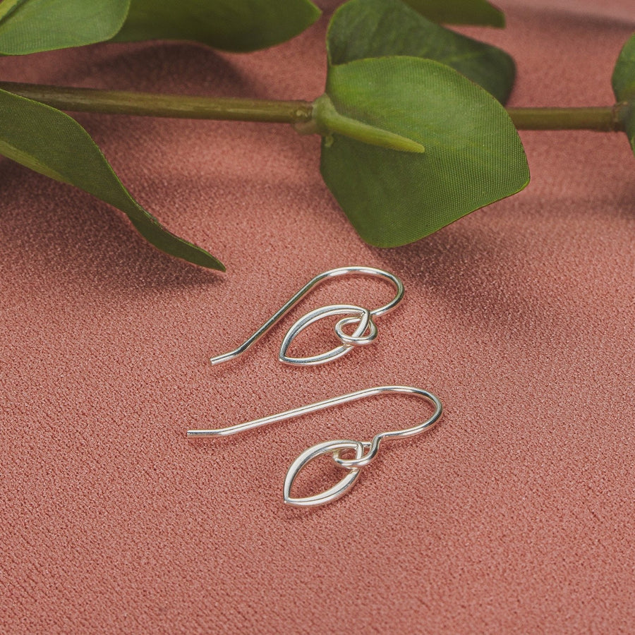 Tiny Leaf Petal Dangle Earrings - Melanie Golden Jewelry