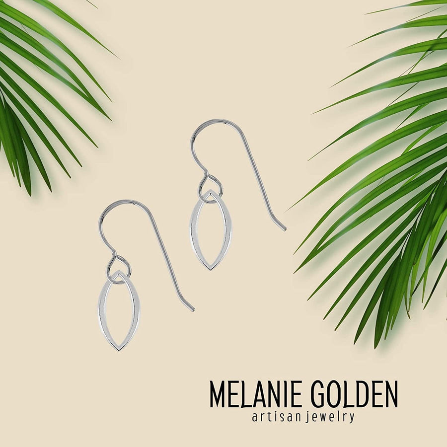 Tiny Leaf Petal Dangle Earrings - Melanie Golden Jewelry - dangle earrings, earrings, flora