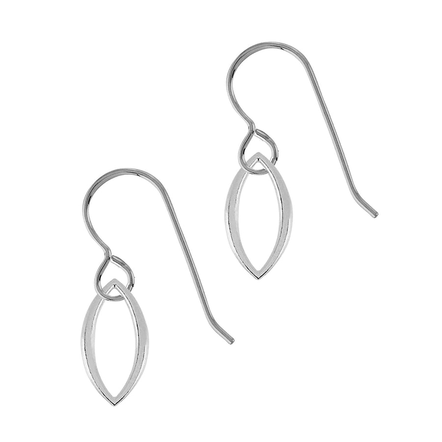 Tiny Leaf Petal Dangle Earrings - Melanie Golden Jewelry - dangle earrings, earrings, flora