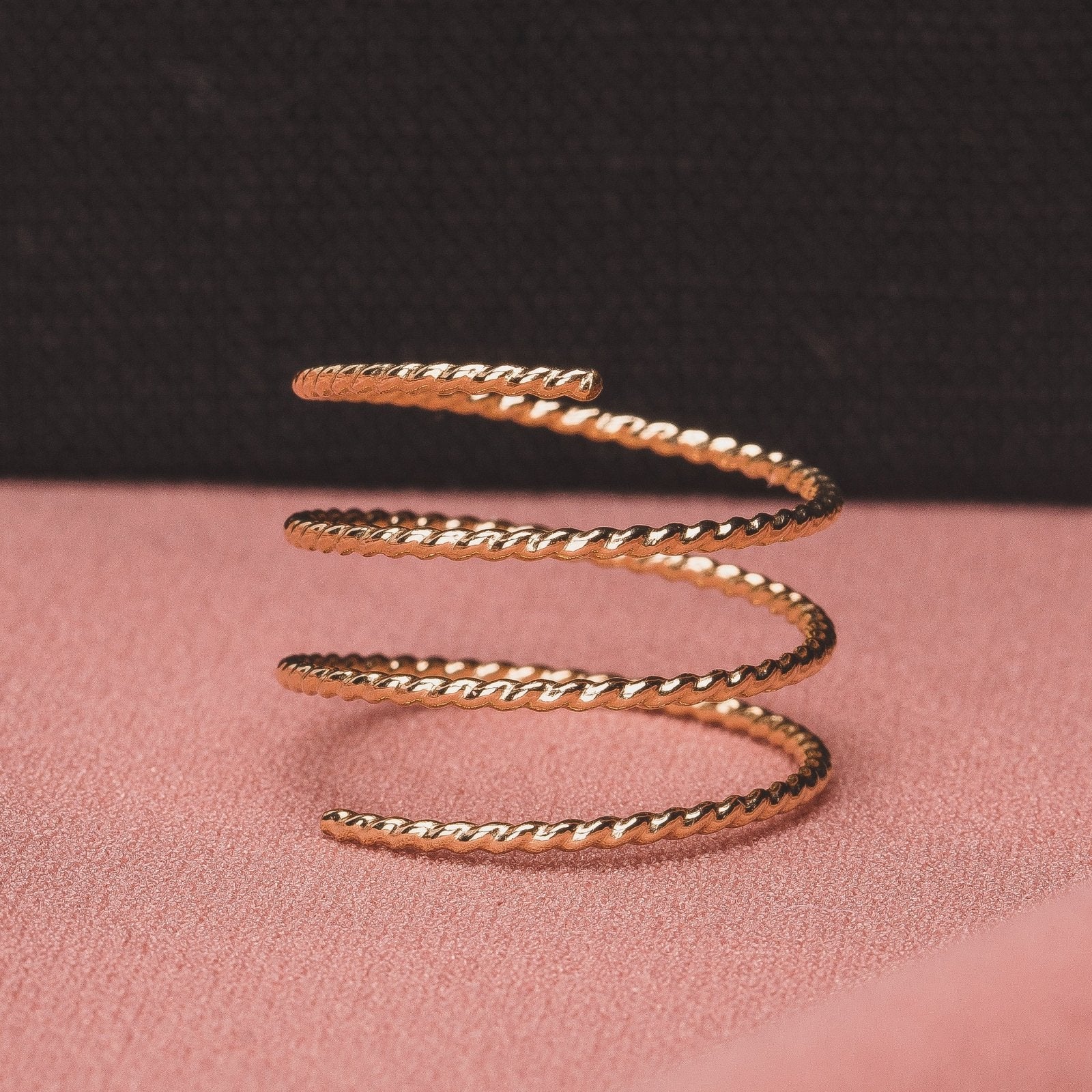 Twisted Double Spiral Ring - Melanie Golden Jewelry - ring, ring band, silver