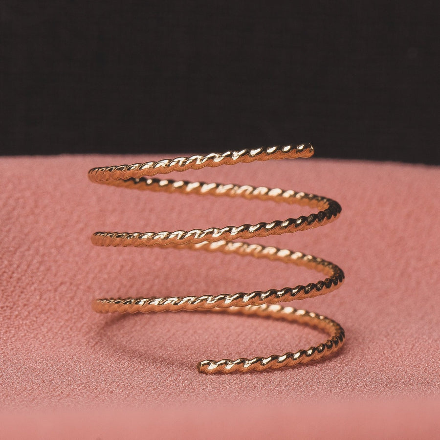 Twisted Double Spiral Ring - Melanie Golden Jewelry - ring, ring band, silver