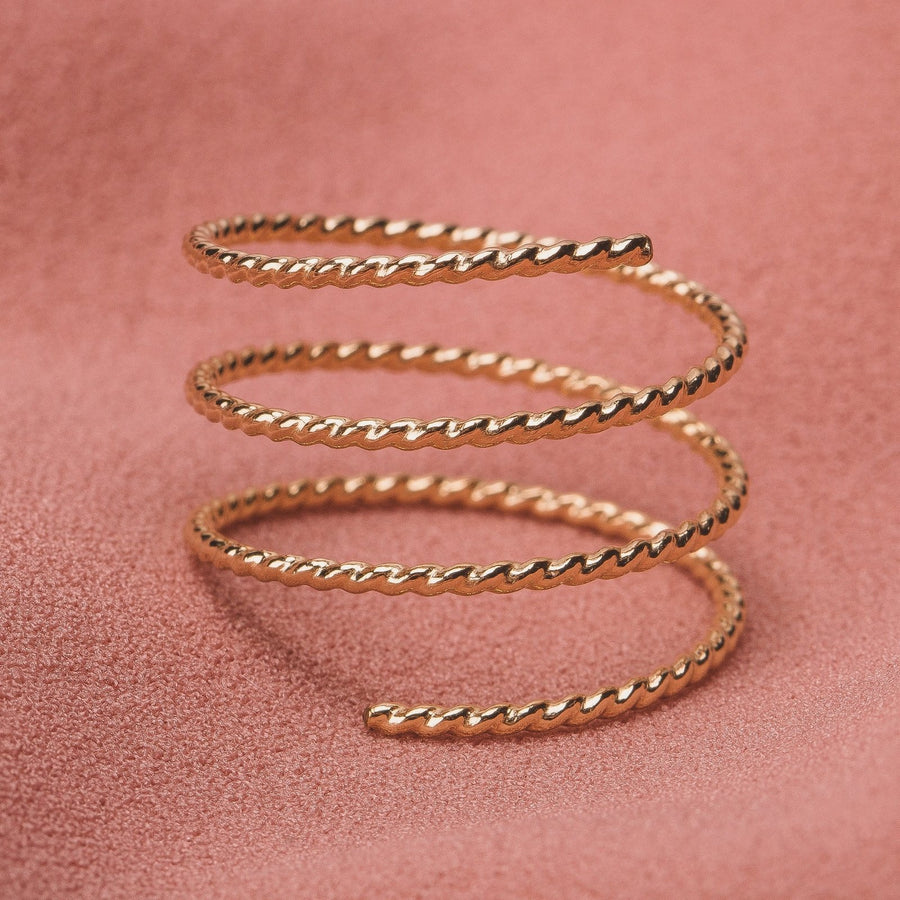 Twisted Double Spiral Ring - Melanie Golden Jewelry - ring, ring band, silver
