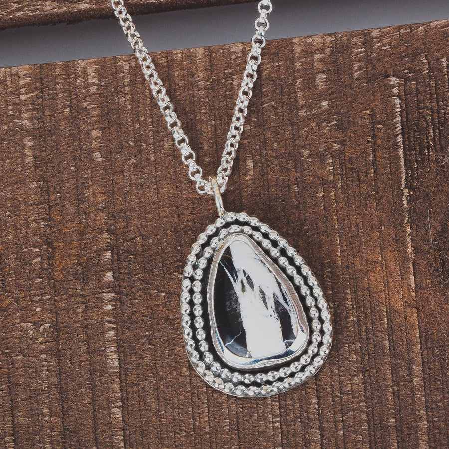 White Buffalo Turquoise Necklace - Melanie Golden Jewelry - gemstone necklace, necklace, necklaces