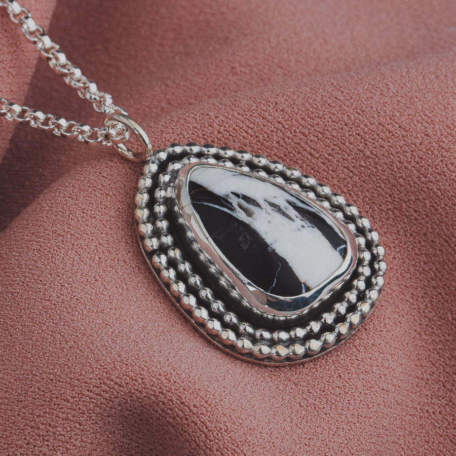White Buffalo Turquoise Necklace - Melanie Golden Jewelry - gemstone necklace, necklace, necklaces