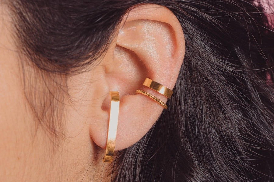 Wide Ear Cuff - Melanie Golden Jewelry - _badge_new, body jewelry, ear cuff, earrings, new