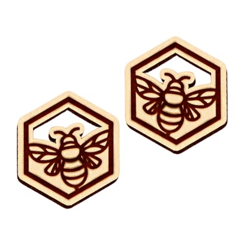 Wood Bumblebee Earrings - Melanie Golden Jewelry